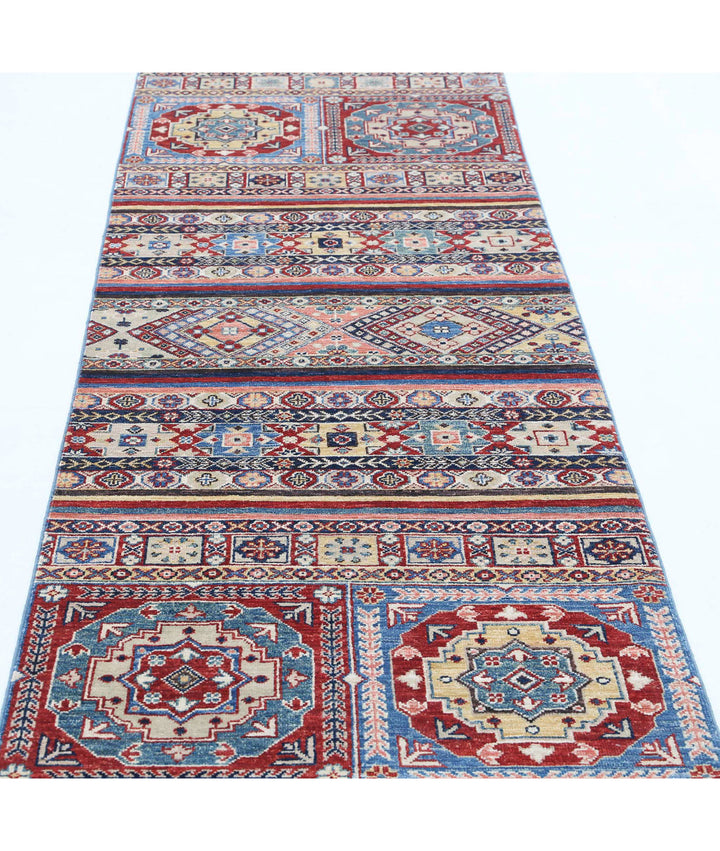 Afghan Khurjeen Rug 2' 8" x 8' 0" Hand-Knotted | No. AT55892