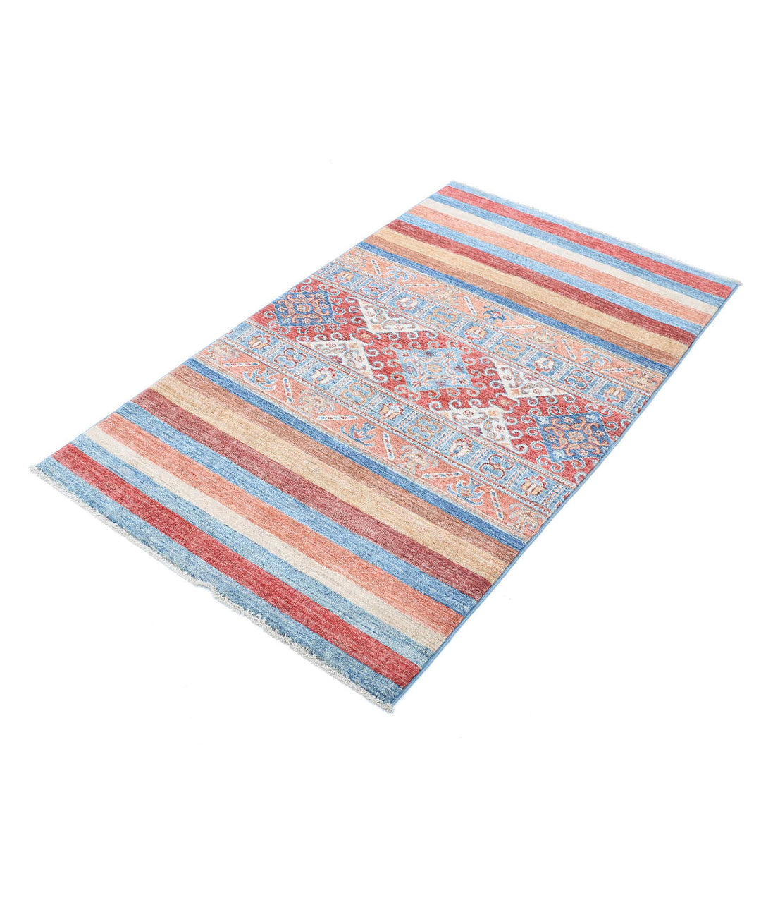 Afghan Khurjeen Rug 2' 11" x 5' 0" Hand-Knotted | No. AT58139