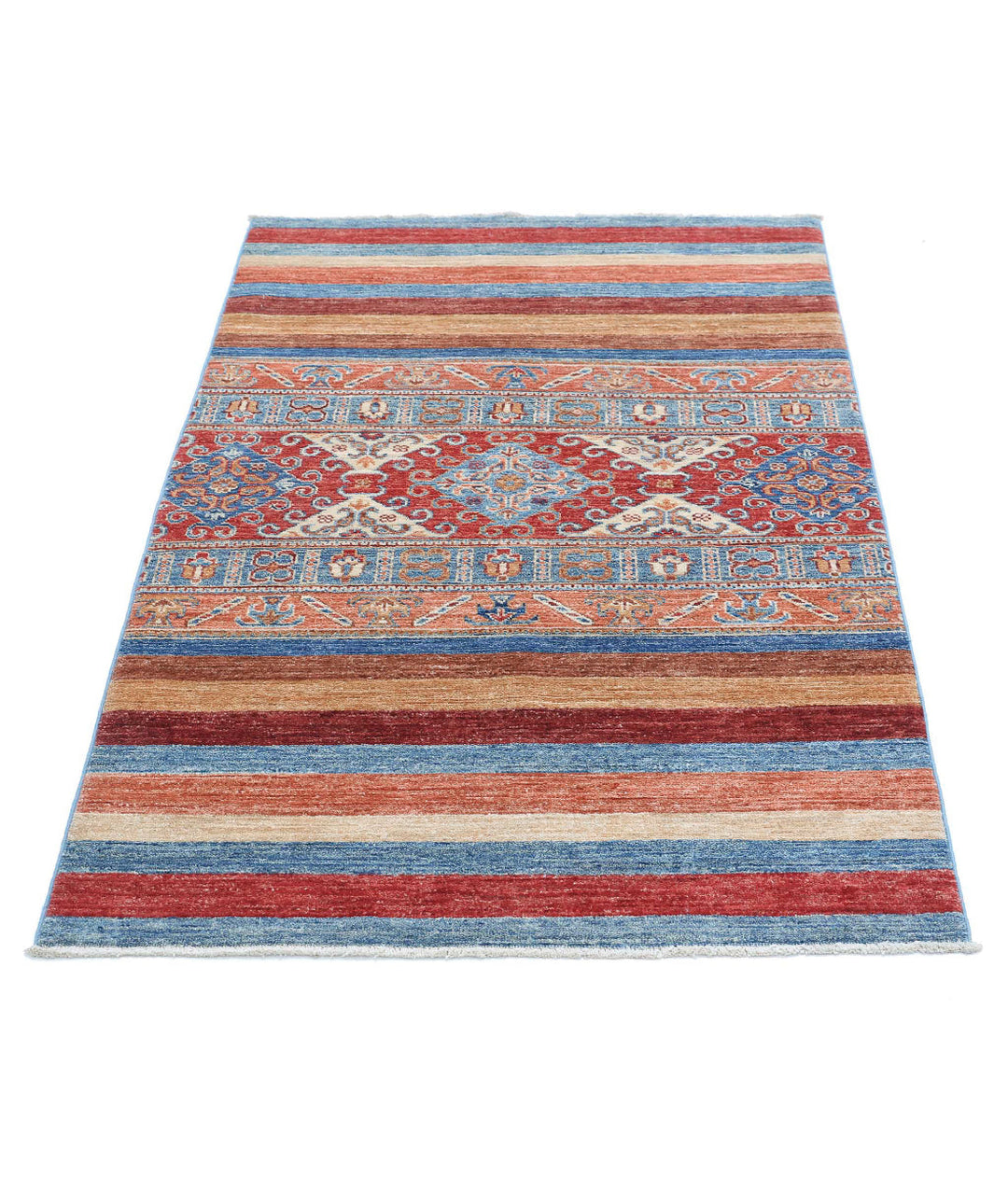 Afghan Khurjeen Rug 2' 11" x 5' 0" Hand-Knotted | No. AT58139