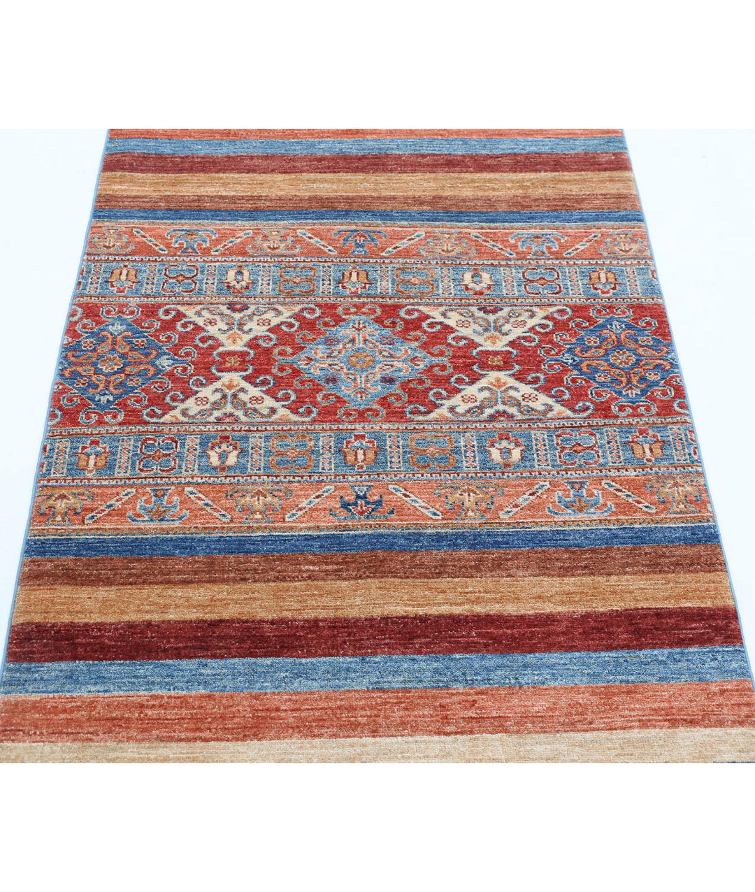 Afghan Khurjeen Rug 2' 11" x 5' 0" Hand-Knotted | No. AT58139