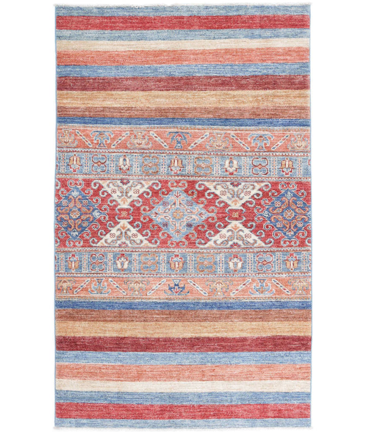 Afghan Khurjeen Rug 2' 11" x 5' 0" Hand-Knotted | No. AT58139