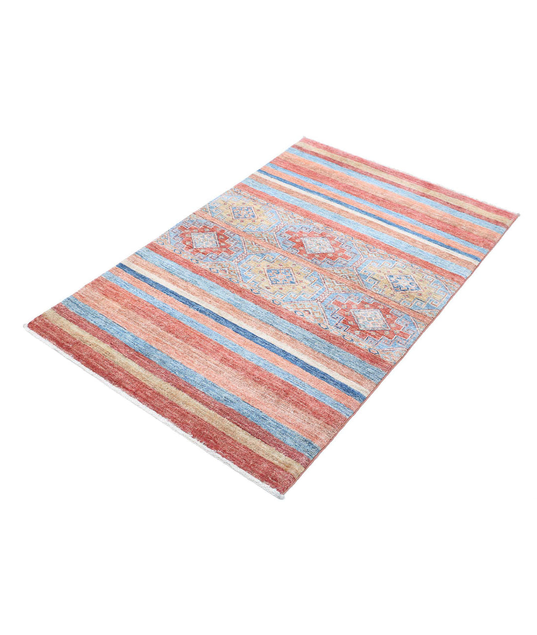 Afghan Khurjeen Rug 3' 0" x 4' 9" Hand-Knotted | No. AT75488
