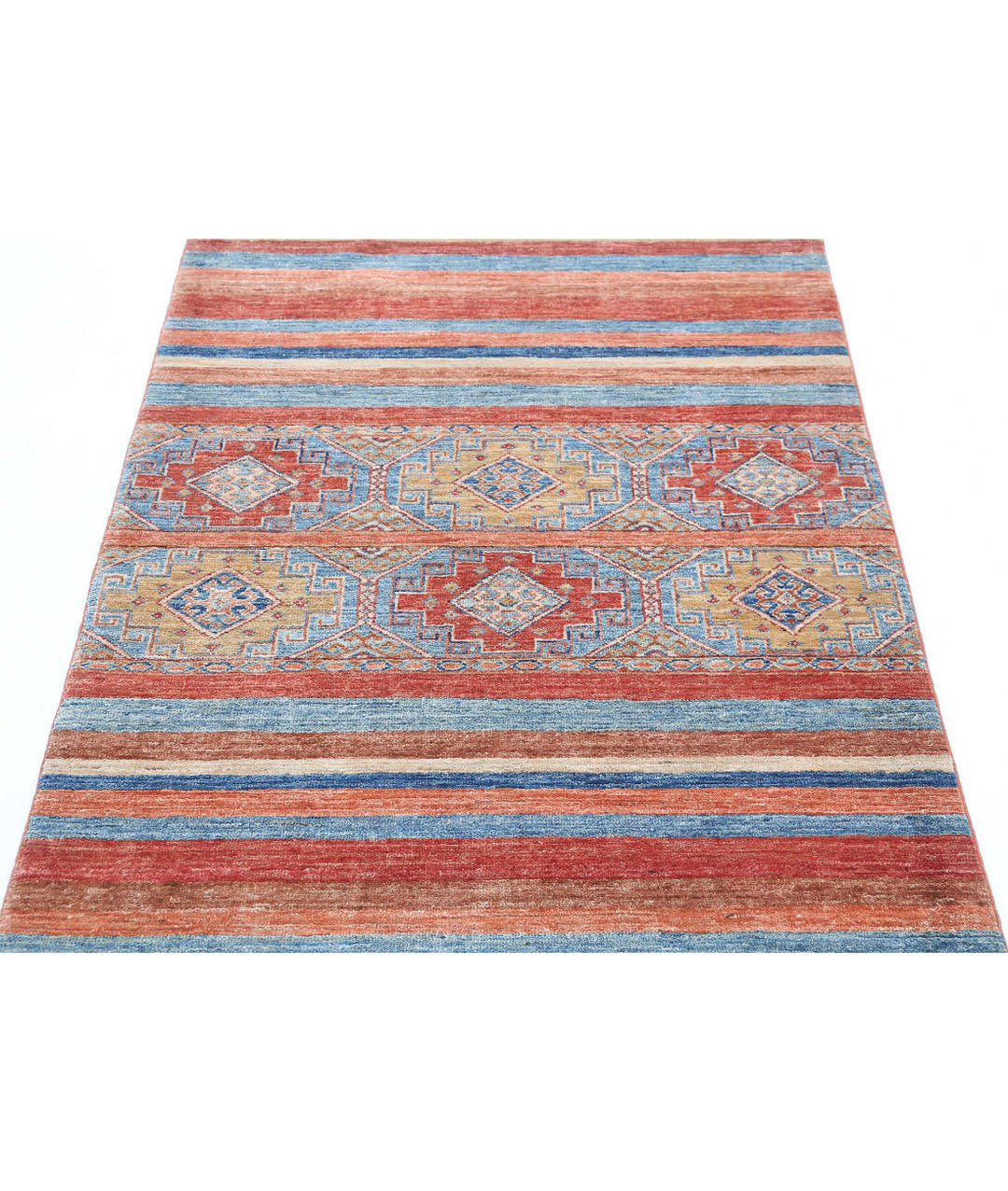 Afghan Khurjeen Rug 3' 0" x 4' 9" Hand-Knotted | No. AT75488