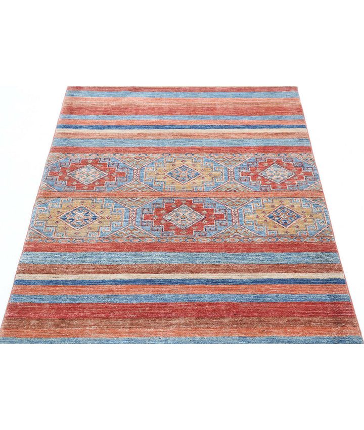 Afghan Khurjeen Rug 3' 0" x 4' 9" Hand-Knotted | No. AT75488