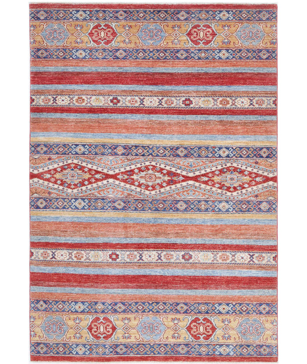 Hand Knotted Khurjeen Wool Rug 4' 1" x 6' 0" - No. AT12980