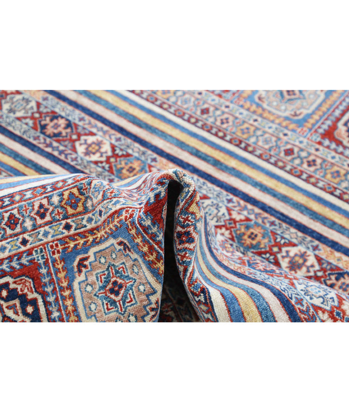 Afghan Khurjeen Rug 4' 0" x 5' 11" Hand-Knotted | No. AT49469
