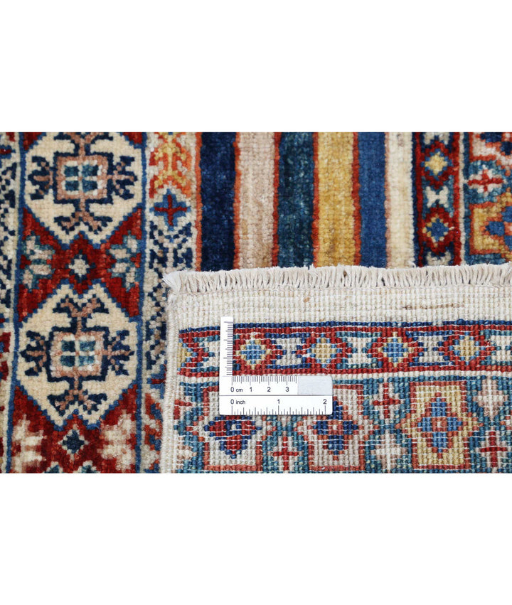 Afghan Khurjeen Rug 4' 0" x 5' 11" Hand-Knotted | No. AT49469