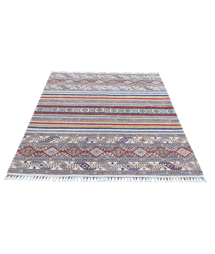 Hand Knotted Khurjeen Wool Rug 4' 10" x 6' 3" - No. AT114437