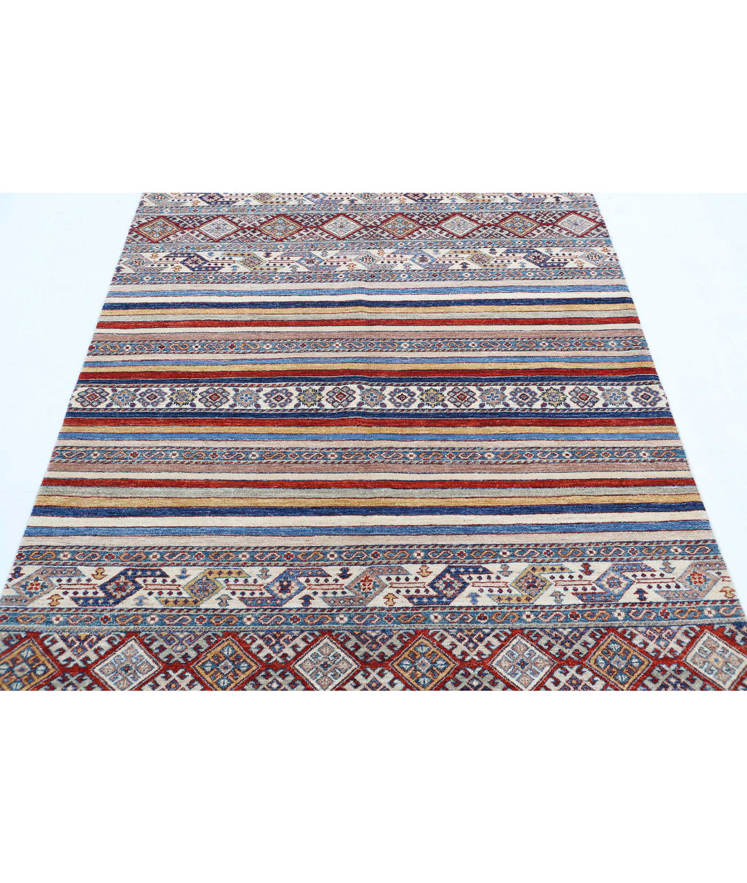 Hand Knotted Khurjeen Wool Rug 4' 10" x 6' 3" - No. AT114437