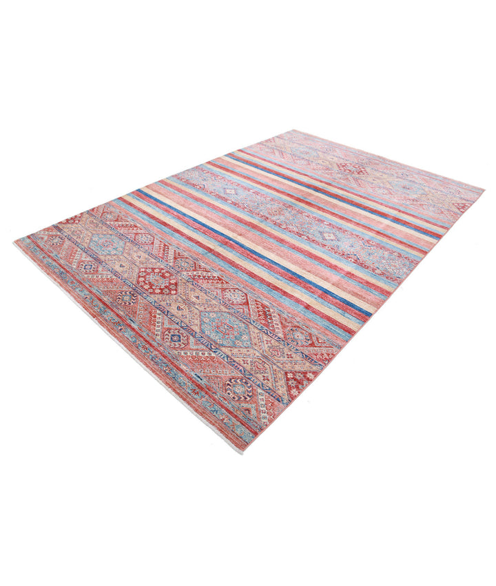 Afghan Khurjeen Rug 6' 7" x 9' 8" Hand-Knotted | No. AT94717