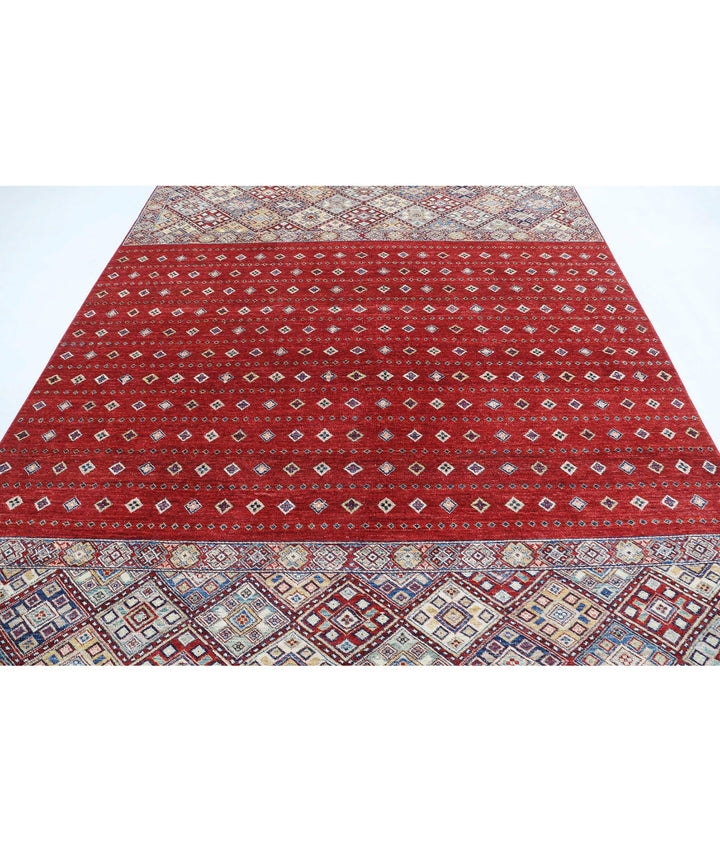 Afghan Khurjeen Rug 7' 9" x 9' 8" Hand-Knotted | No. AT19703