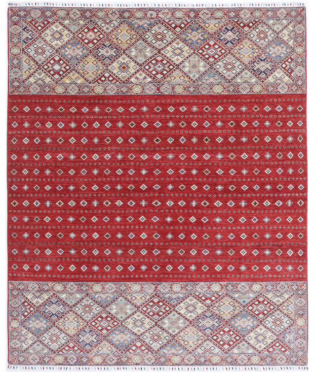 Hand Knotted Khurjeen Wool Rug 7' 9" x 9' 8" - No. AT19703