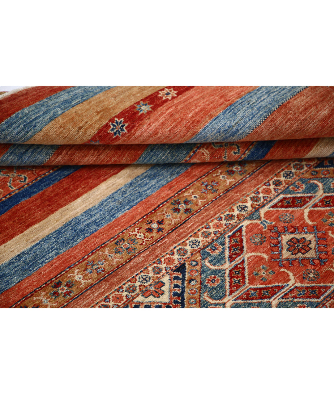 Afghan Khurjeen Rug 5' 6" x 7' 8" Hand-Knotted | No. AT47310