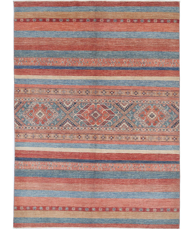 Hand Knotted Khurjeen Wool Rug 5' 6" x 7' 8" - No. AT47310