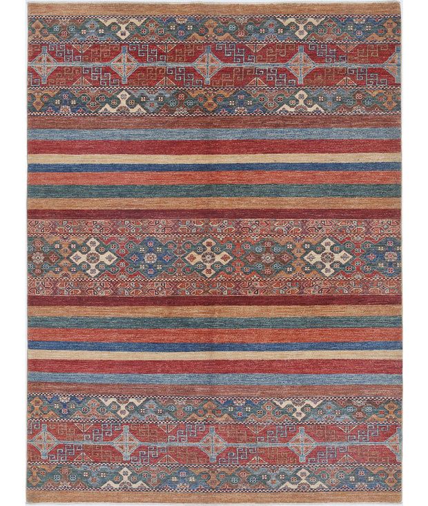 Hand Knotted Khurjeen Wool Rug 5' 9" x 7' 9" - No. AT87360