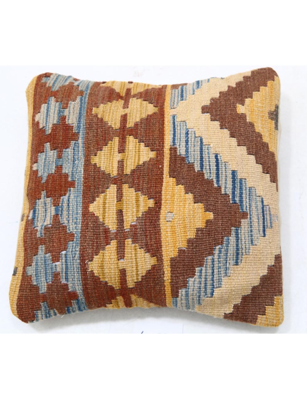 Afghan Tribal Pillow 1' 5" x 1' 5" Hand-Woven