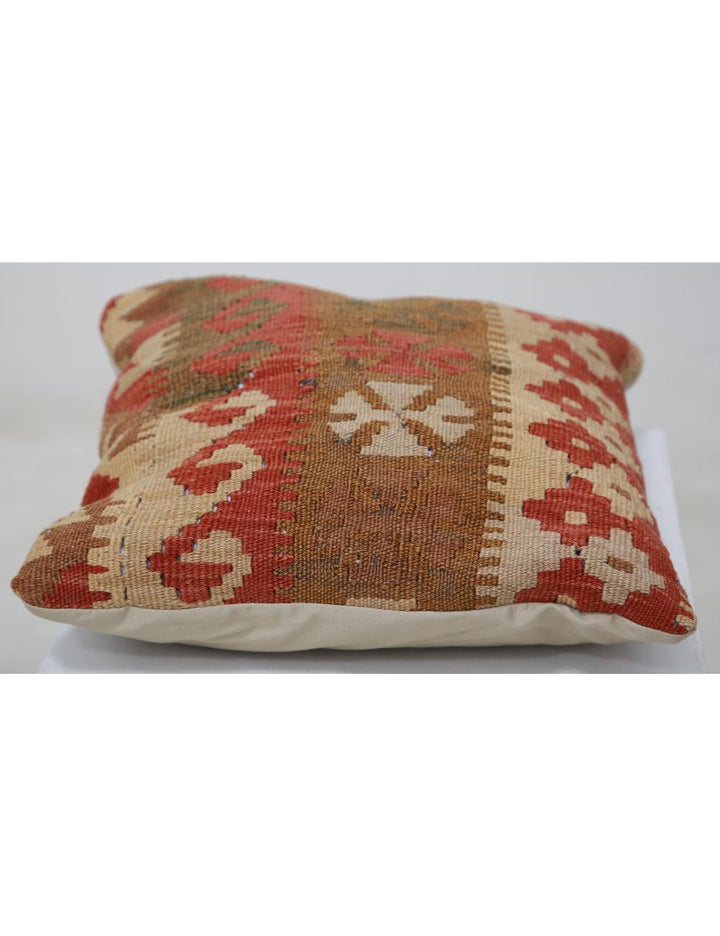 Hand Woven Tribal  Wool Pillow 1' 5" x 1' 5" - No. AT32238