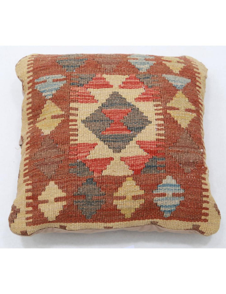 Afghan Tribal Pillow 1' 5" x 1' 5" Hand-Woven