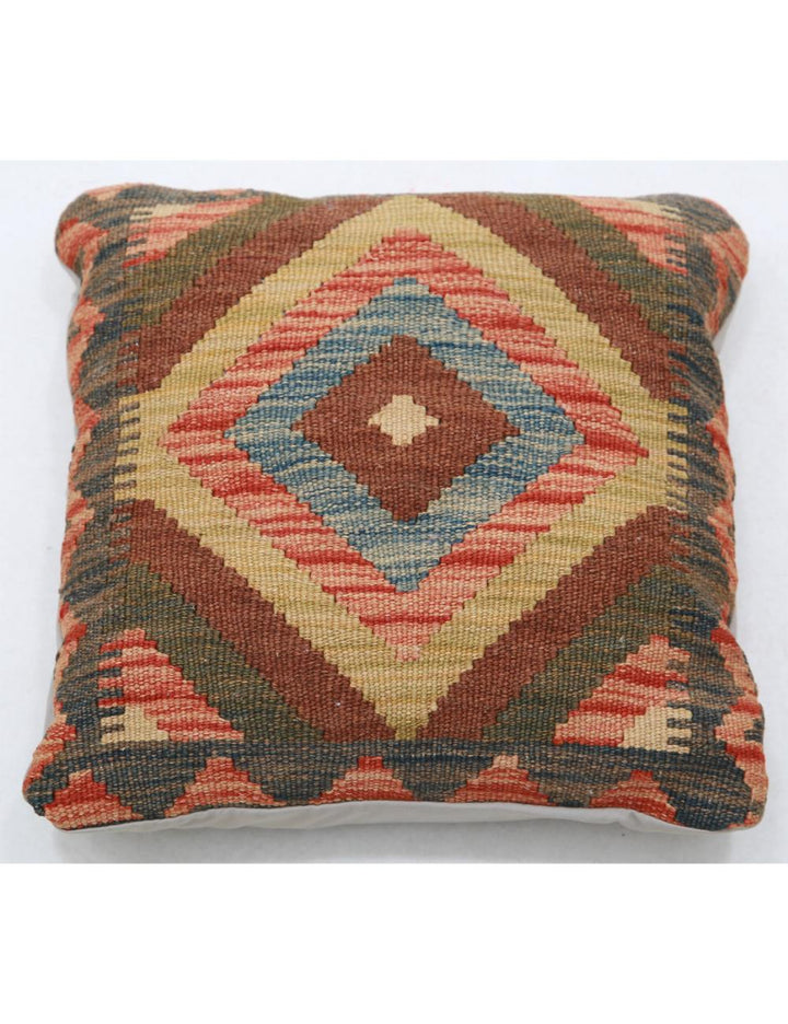 Afghan Tribal Pillow 1' 5" x 1' 5" Hand-Woven