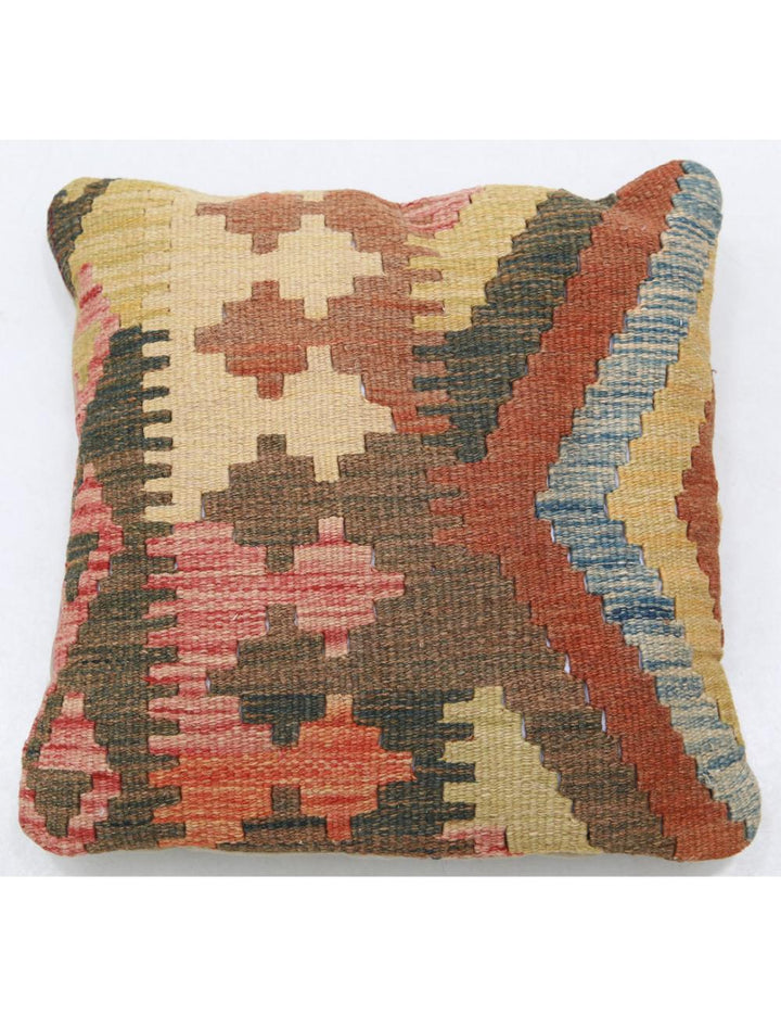 Afghan Tribal Pillow 1' 5" x 1' 5" Hand-Woven