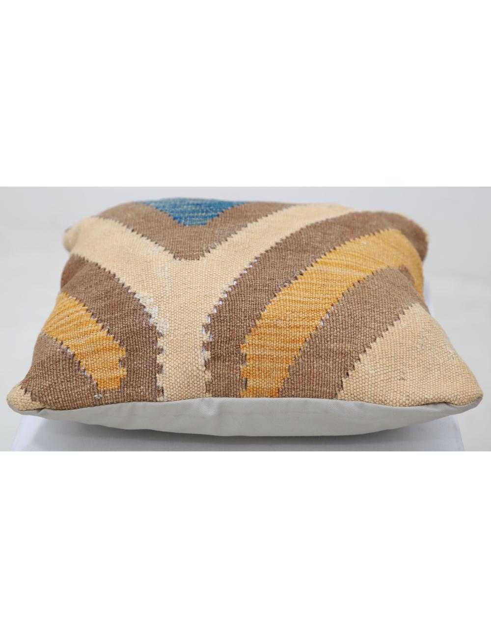 Hand Woven Tribal  Wool Pillow 1' 5" x 1' 5" - No. AT12649