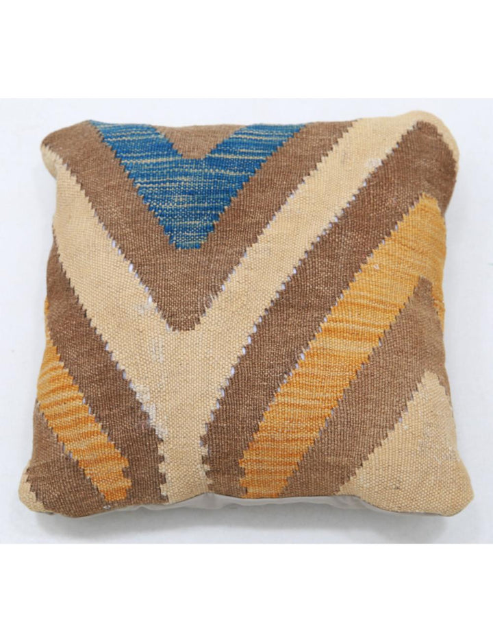 Hand Woven Tribal  Wool Pillow 1' 5" x 1' 5" - No. AT12649