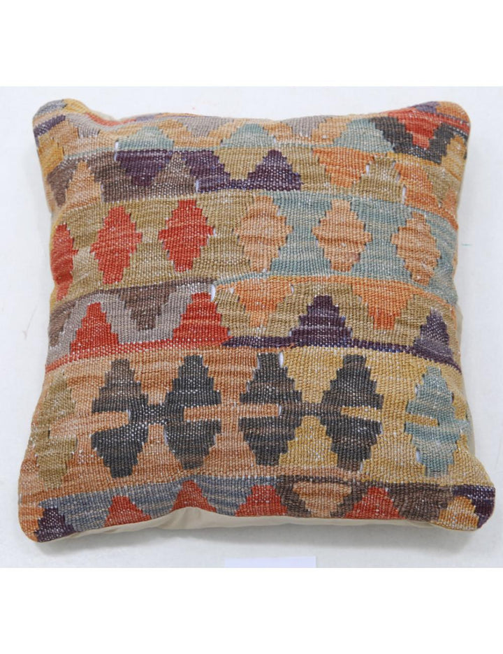 Afghan Tribal Rug 1' 5" x 1' 5" Hand-Woven