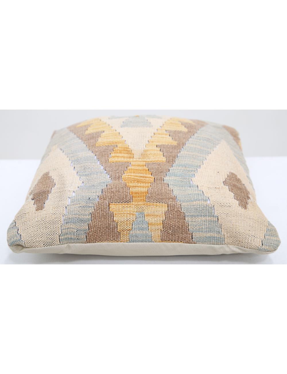 Afghan Tribal Pillow 1' 5" x 1' 5" Hand-Woven detail