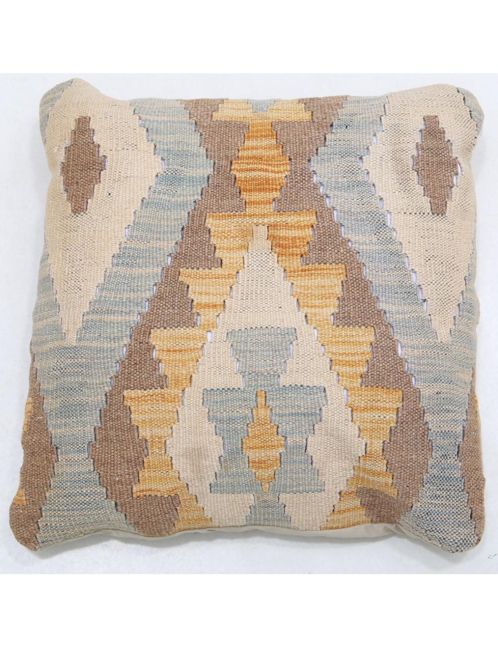 Afghan Tribal Pillow 1' 5" x 1' 5" Hand-Woven
