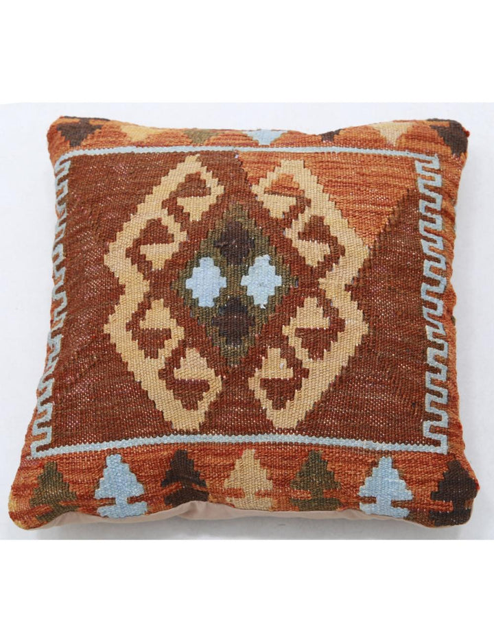 Afghan Tribal Pillow 1' 5" x 1' 5" Hand-Woven