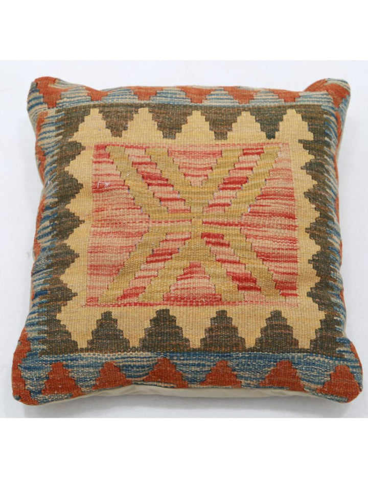 Afghan Tribal Pillow 1' 5" x 1' 5" Hand-Woven