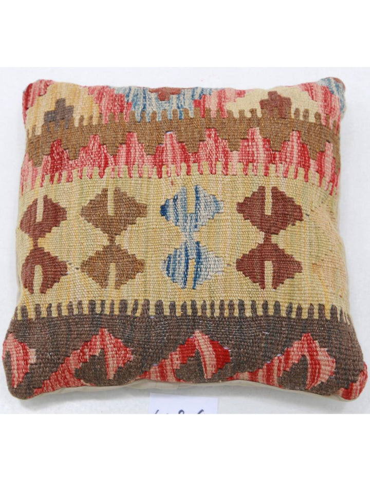 Hand Woven Tribal  Wool Pillow 1' 5" x 1' 5" - No. AT96759