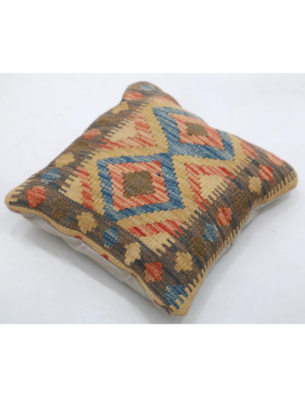 Hand Woven Tribal  Wool Pillow 1' 5" x 1' 5" - No. AT26591