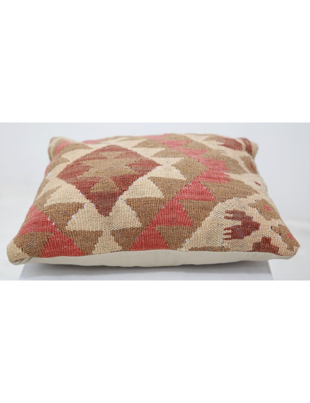 Afghan Tribal Pillow 1' 5" x 1' 5" Hand-Woven detail