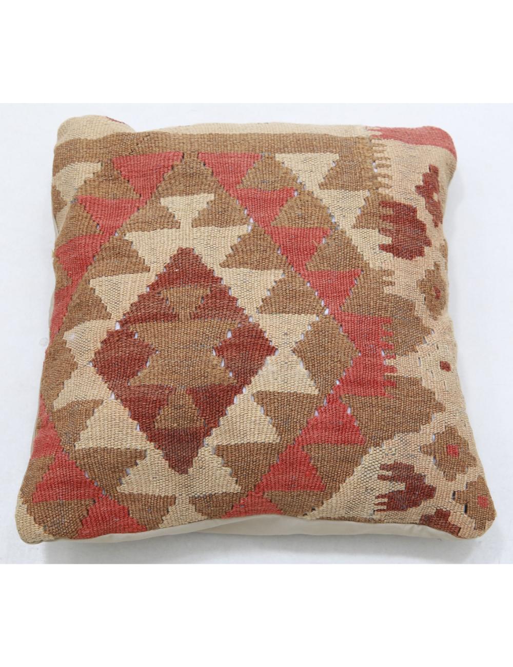 Afghan Tribal Pillow 1' 5" x 1' 5" Hand-Woven