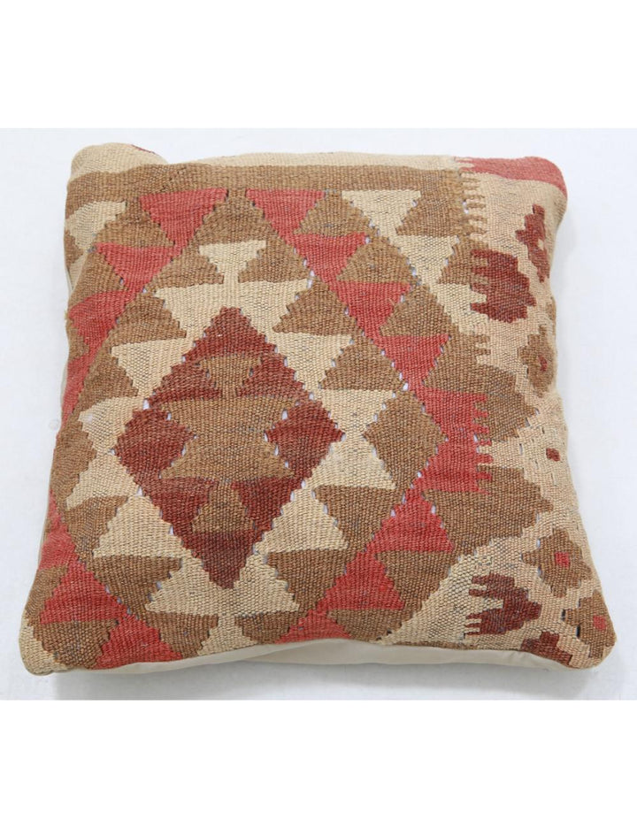 Afghan Tribal Pillow 1' 5" x 1' 5" Hand-Woven