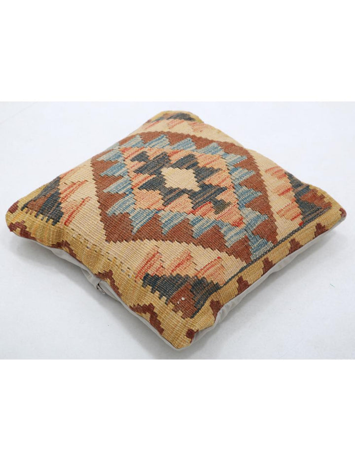 Hand Woven Tribal  Wool Pillow 1' 5" x 1' 5" - No. AT36649