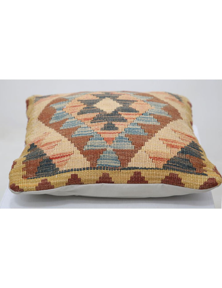 Hand Woven Tribal  Wool Pillow 1' 5" x 1' 5" - No. AT36649