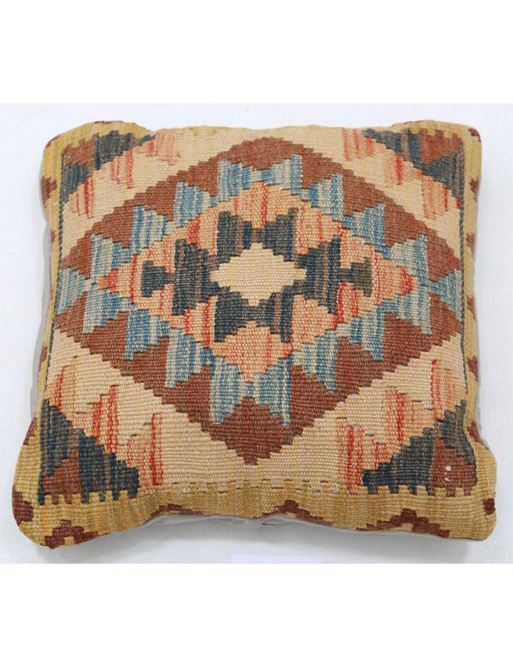 Hand Woven Tribal  Wool Pillow 1' 5" x 1' 5" - No. AT36649