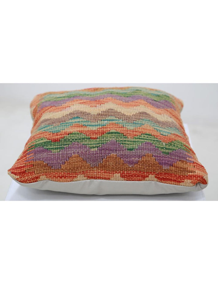 Hand Woven Tribal  Wool Pillow 1' 5" x 1' 5" - No. AT39054