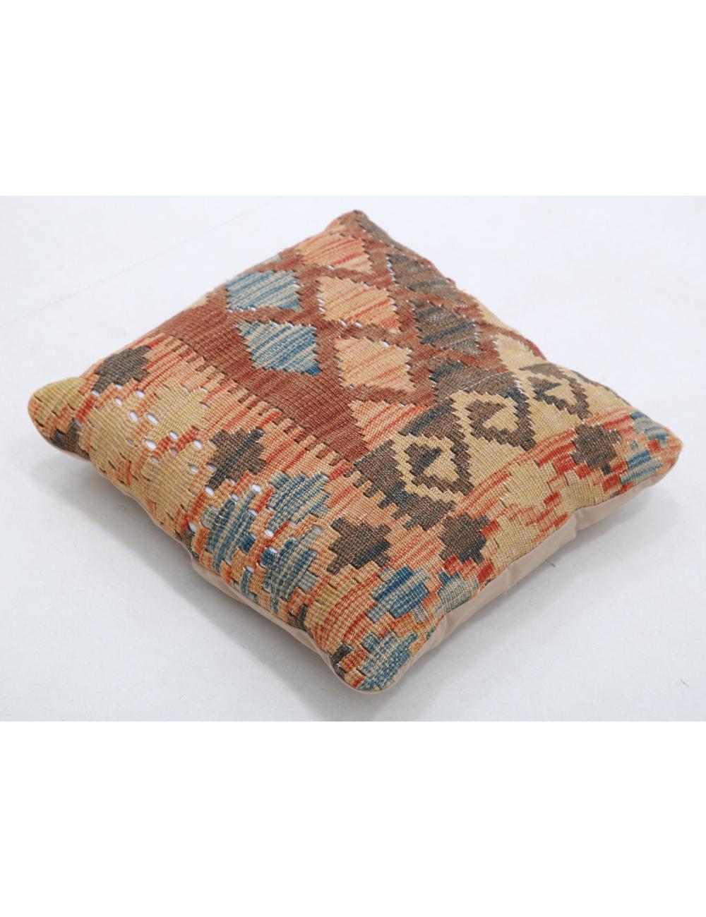 Hand Woven Tribal  Wool Pillow 1' 5" x 1' 5" - No. AT12082