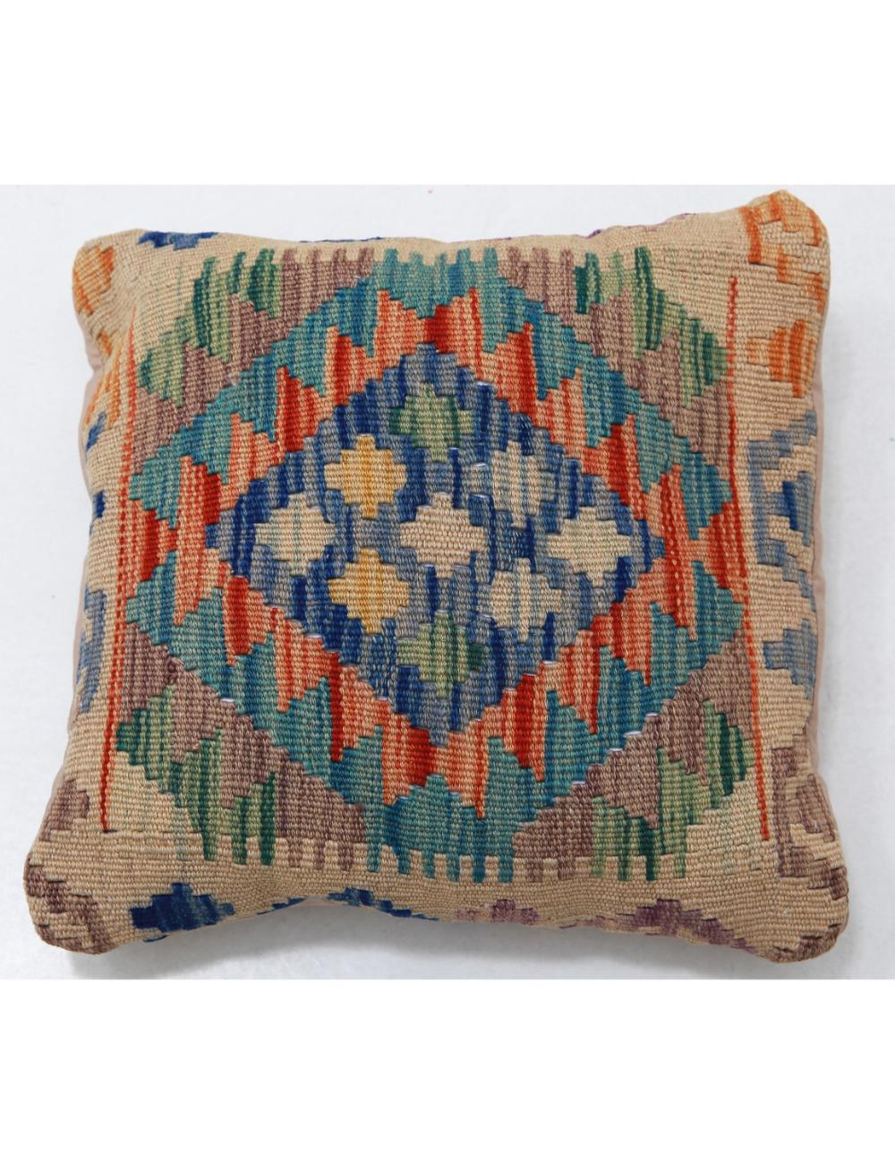 Afghan Tribal Pillow 1' 5" x 1' 5" Hand-Woven