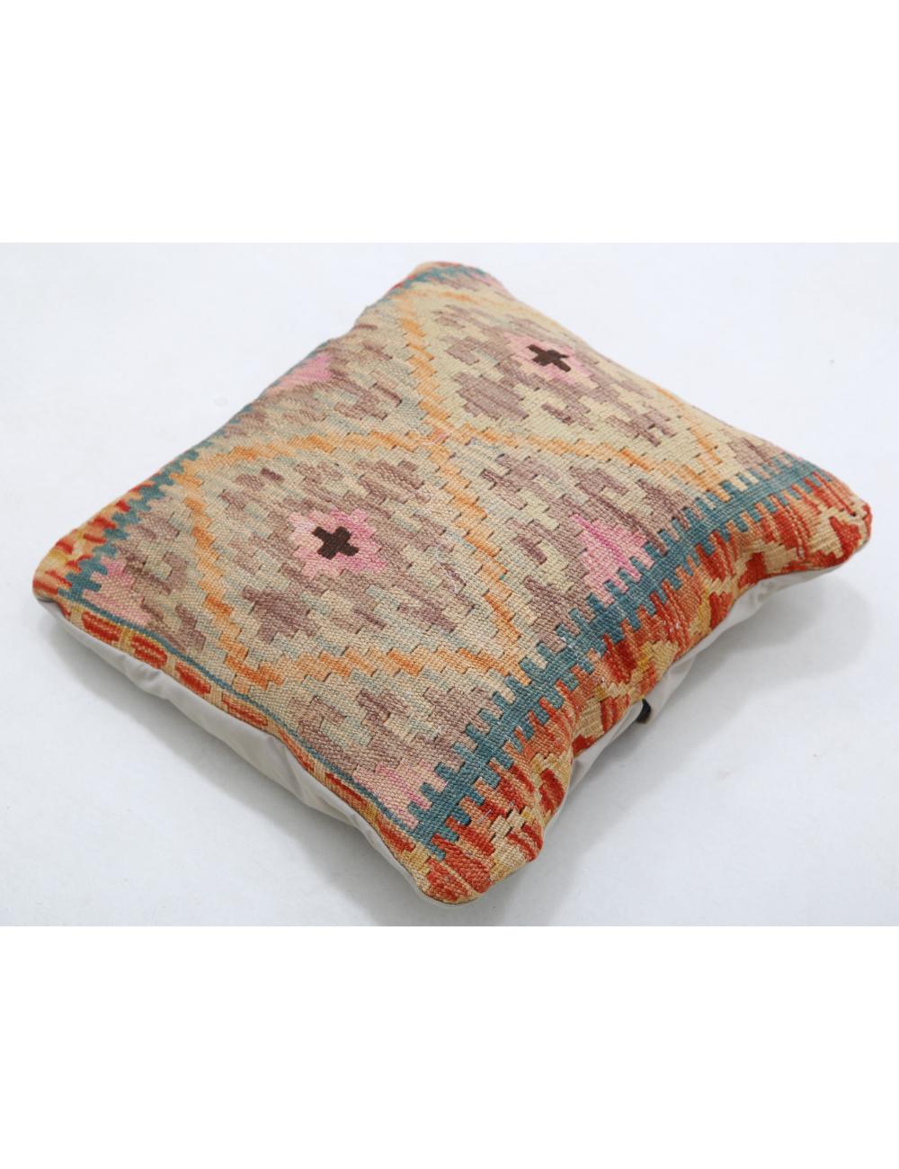 Hand Woven Tribal  Wool Pillow 1' 5" x 1' 5" - No. AT44889