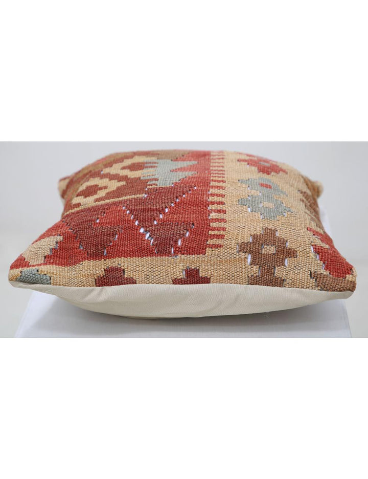 Hand Woven Tribal  Wool Pillow 1' 5" x 1' 5" - No. AT40950