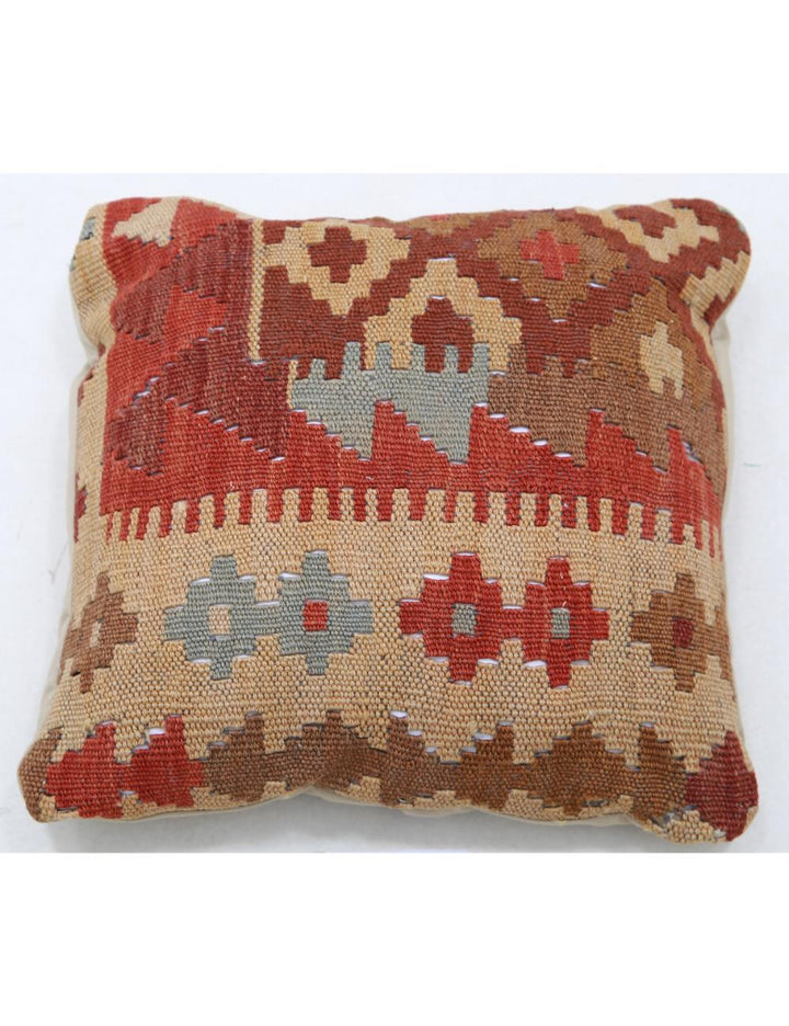 Afghan Tribal Pillow 1' 5" x 1' 5" Hand-Woven