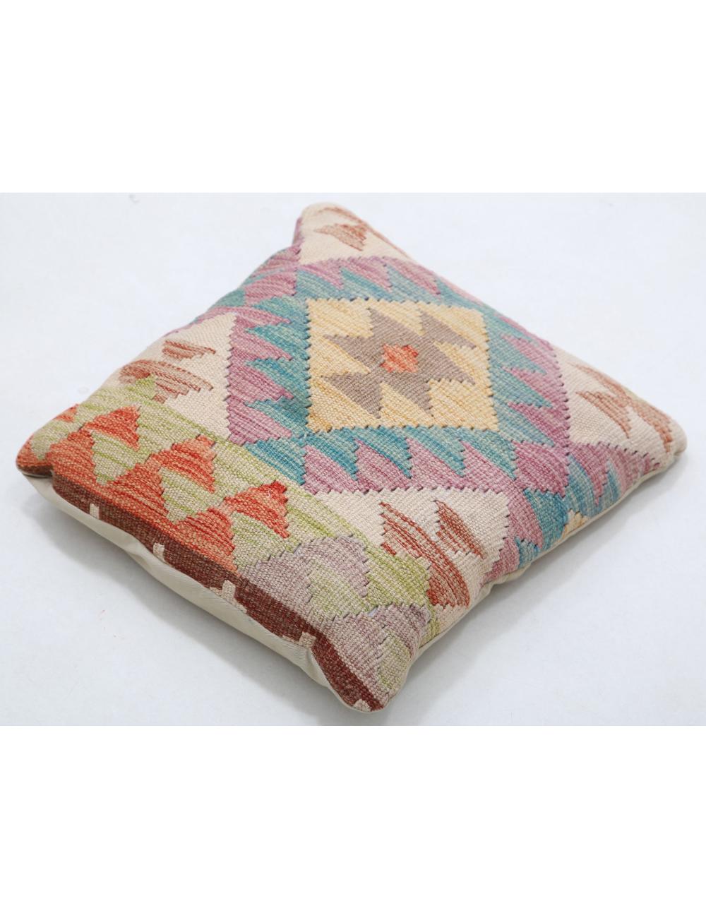Hand Woven Tribal  Wool Pillow 1' 5" x 1' 5" - No. AT12173