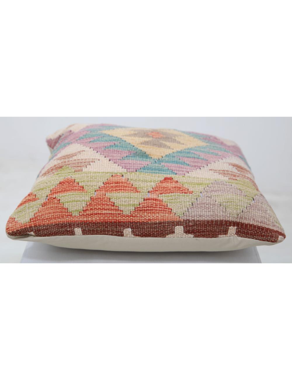 Hand Woven Tribal  Wool Pillow 1' 5" x 1' 5" - No. AT12173