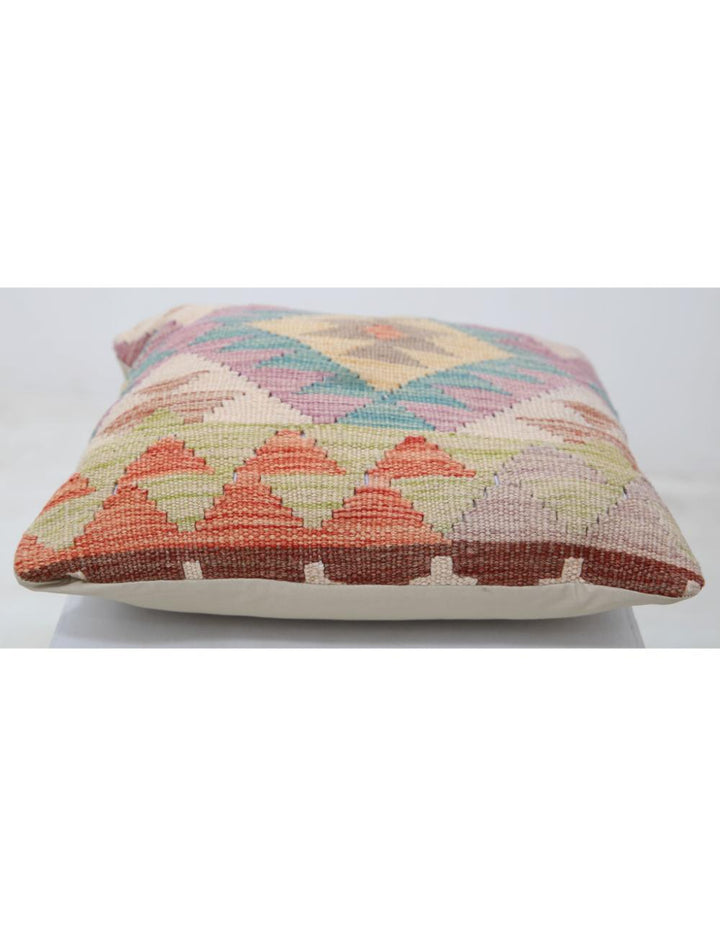 Hand Woven Tribal  Wool Pillow 1' 5" x 1' 5" - No. AT12173