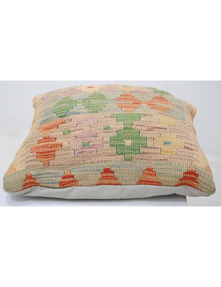 Hand Woven Tribal  Wool Pillow 1' 5" x 1' 5" - No. AT40946