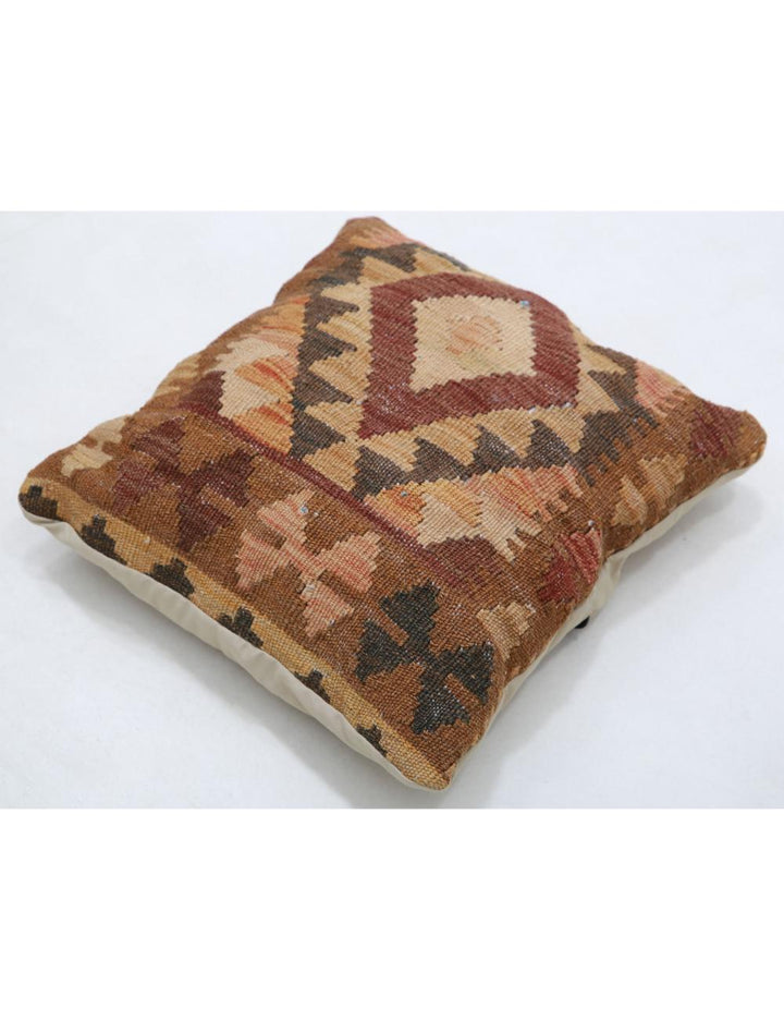 Afghan Tribal Pillow 1' 5" x 1' 5" Hand-Woven detail